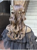 パーティーヘア:人気ゆるっと大人ハーフツイン　韓国巻き横浜★