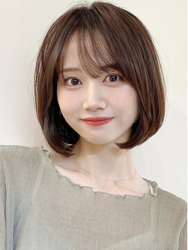 セイドット オモテサンドウ(Say. omotesando) Say.ひし形ボブレイヤーボブ韓国ボブオリーブグレー暗めカラー