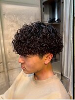 フィフス(fifth) 原宿プードルパーマツーブロックラウンドマッシュヘア黒髪fifth