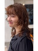 ニュアンスミディアムウルフパーマ