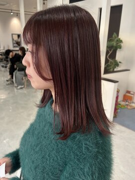 ブリーチなし◎レッドブラウン