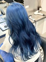 ラック 表参道(LUCK)&nbsp;青髪/艶ハイトーン/ブルーカラー/ブリーチ/ケアブリーチ