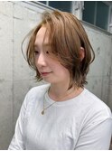 抜け感シースルーレイヤーボブ