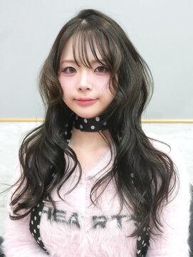 クム(kumu) 韓国/レイヤー/顔まわり/前髪/グレージュ/ブリーチなし/透明感