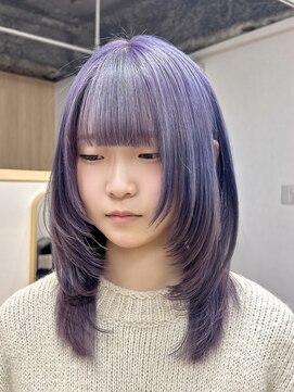 トト 船橋店(toto.) ◇ココアブラウンボルドーミディアムレイヤーウルフカット[船橋]