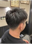 MEN'Sアッシュニュアンスパーマ韓国マッシュスペインカール