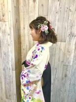 ヘアースペース ムーン(Hair Space MOON) 卒業式シーズンのヘアーセットと袴の着付け早朝から取り掛かりOK