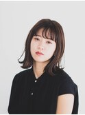 似合わせカットイメチェン/外ハネ/ネビージュ