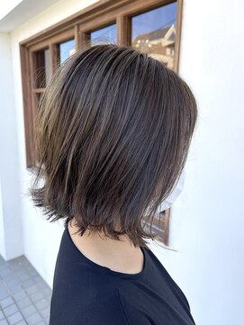 コッチ(kocchi.) 20代30代40代ナチュラル外ハネボブ☆オリーブベージュ