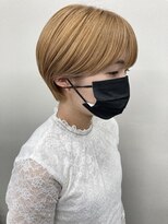 コト 福井大和田店(coto)&nbsp;福井　大和田　ハイトーン　丸みショート　ブロンド　ベージュ