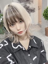 リアイス(Re:ICE)&nbsp;ホワイトミルクティーフェイスフレーミングミディアムウルフ