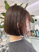 ルートエイチ 市川(Root H) 前髪マチルダボブピンクベージュインナーグレージュ