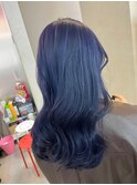 【クールなブルーラベンダー】ふんわりロングで大人っぽく☆