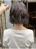【三ツ井純】20代30代 大人可愛い ボブパーマ ブラウンカラー