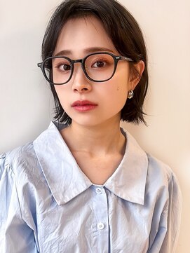 ラフ フロム ガーデン(Laf from GARDEN) シアーカラー/ショートヘア/ダークアッシュ/韓国風