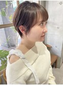 【HOSSY】アッシュベージュ_丸みショート☆大人ショート