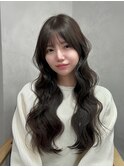 韓国ウェーブヘア前髪カットレイヤーカット髪質改善銀座