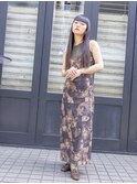 ぱっつん前髪×うるツヤモードストレート