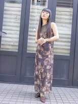 くらげ美容院 武蔵小杉&nbsp;ぱっつん前髪×うるツヤモードストレート