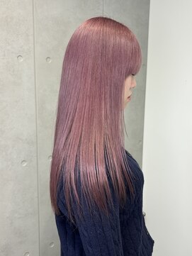 レオクマ(REOKUMA) ラベンダーピンク/ピンク/艶髪ストレート