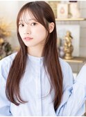 シースルーバング顔回りレイヤーストレートa浦和20代30代40代