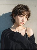 ハンサムショートタッセルボブパーマレイヤーボブハイライト