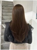レイヤーカット中明度カラーダブルカラーヘーゼルベージュ
