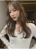 ラフパーマくすみベージュケアカラートリートメントレイヤー