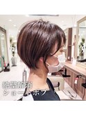 絶壁解消ショートボブ