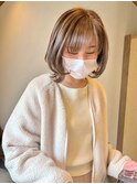 レイヤーボブナチュラル大人ボブ くびれシルエット フレアバング