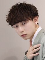 マッシュパーマ韓流ツーブロック刈り上げナチュラル