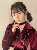 編み込み　ツインテール　編み込みカチューシャ　アイドル前髪