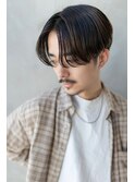 ツイストパーマ七三オールバックマッシュウルフスリークショート