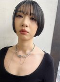 大人かっこいい刈り上げ前下がりショートボブ