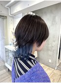 ○ウルフカット+インナーカラー○中性ウルフヘアロングウルフ