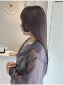 顔まわりレイヤー×ラベンダーアッシュ