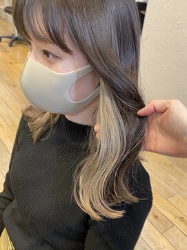 ガーデン 銀座(GARDEN) デザインカラー 大人ボブ ウェットヘア オリーブベージュ