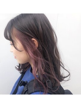 アンジェリカ 鹿児島中央タワー店(ANGELICA) ANGELICA【篠原ひとみ】 インナーカラー×スモーキーピンク