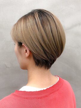 ラフヘアデザイン(Raf hair design) くびれショートレイヤーシルキーベージュマッシュショートボブ