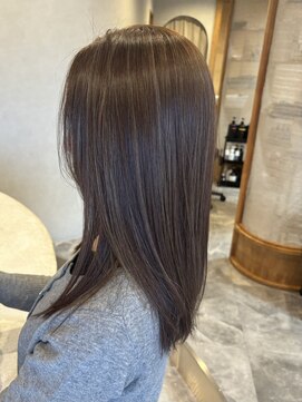 ロエ 平尾山荘(loe) 【脱白髪染めハイライト】大人グレージュカラー