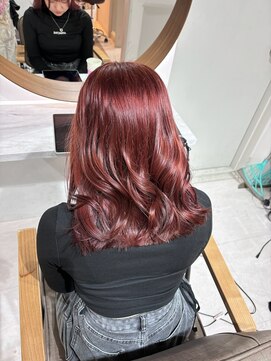 シェーン 仙台駅広瀬通店(schon) ブリーチなしカシスピンク