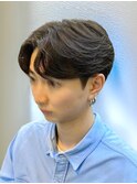 フェザーパーマセンターパートダウンパーマニュアンスパーマ韓国