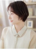 ナチュラルヘルシースタイル前髪なしショートa大宮20代30代40代