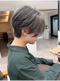 大人ハンサムショート透明感グレージュカラー