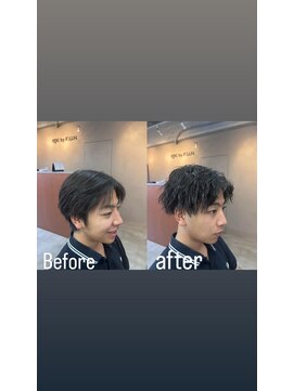 メンズサロン エピックバイファン 竹ノ塚(epc by F.U.N) 縦落ちツイストスパイラル