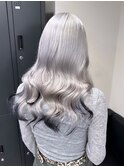 15050ブリーチ＆ダブルカラーシルバーアッシュワンホンヘア