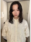 ウェーブパーマ/くせ毛風パーマ/顔周り/顔周りレイヤー