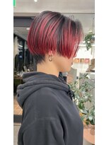 ナル(nalu.) レッドカラー/バーガンディー/赤茶色/ハンサムショート/ブリーチ