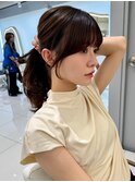 顔まわり/レイヤーロング/韓国ヘア/ベビーピンク/新宿