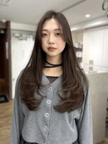 ハピネス クローバー 八木店(Happiness CLOVER)&nbsp;ミディアムレイヤーカット レイヤーカット お顔周り